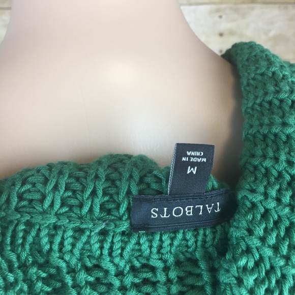 Talbots Chunky Shawl Collar Open Cardigan Sweater - Picture 4 of 8